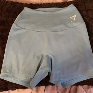 Light blue gymshark training shorts
